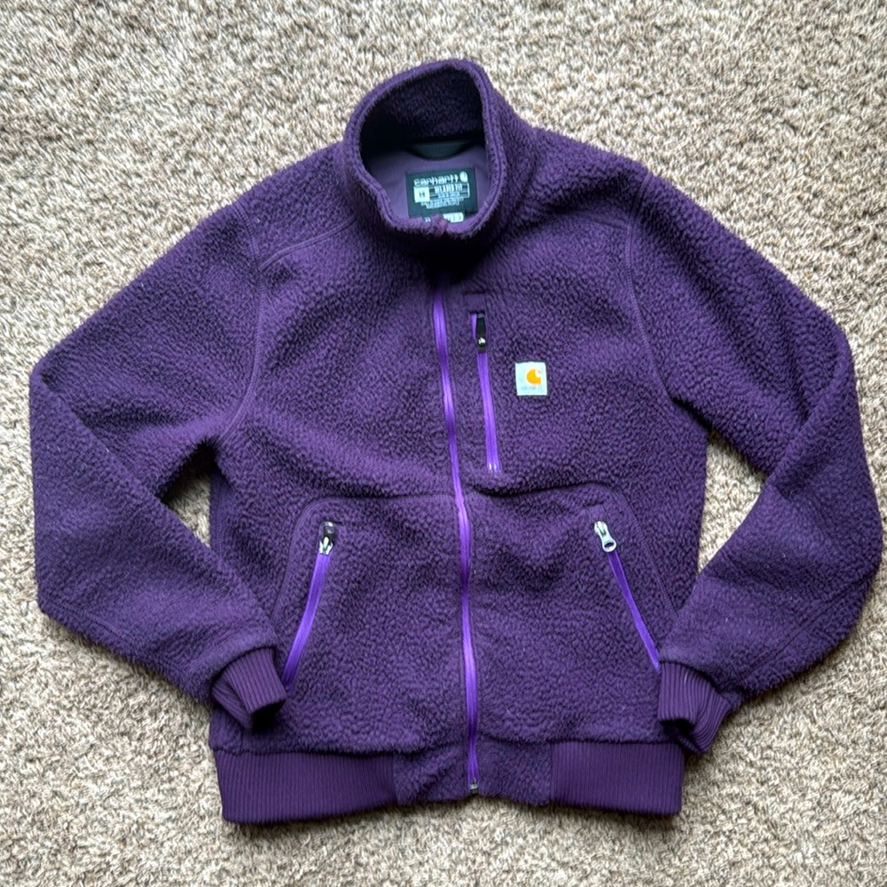 Women’s Carhartt fleece jacket, Dark Purple, XS